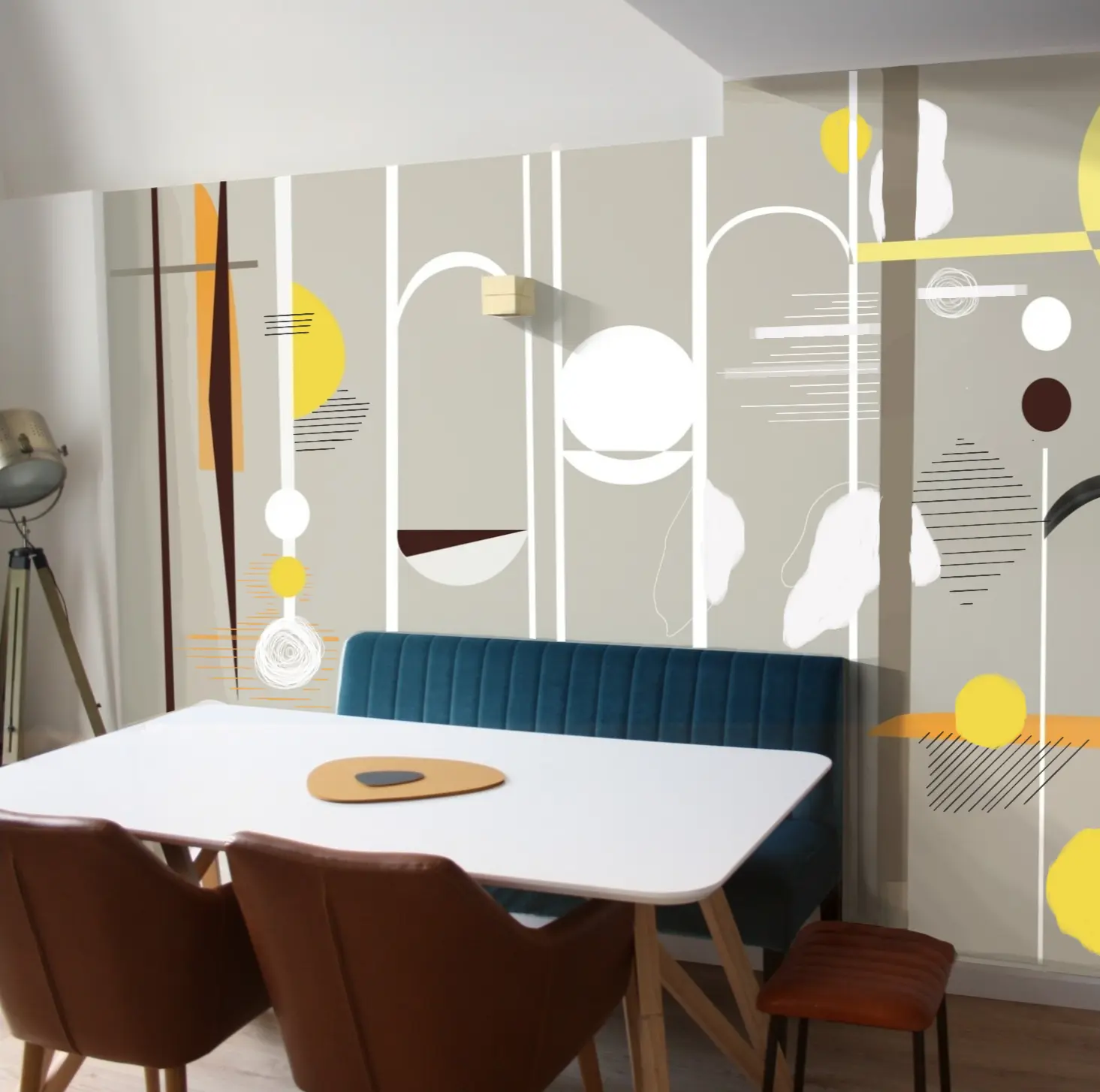 Fresque murale peinte